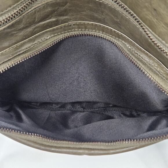 Wise Owl Genuine Leather Crossbody Handbag Purse Olive Green Boho Western - Picture 10 of 14